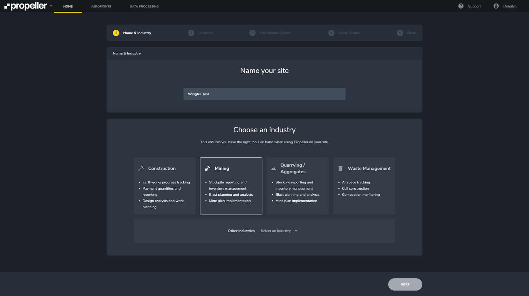 Propeller processing guide